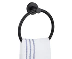 1 Pack Round bottom Bathroom Towel Ring, Kitchen Bath Circle Towel Rack Hanger,Black