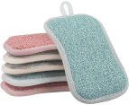 6 Pack Multi-Purpose Scrub Sponges for Kitchen, Non-Scratch Microfiber Sponge Along with Heavy Duty Scouring Power