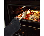 Oven glove,A Pair Of 40Cm Kitchen Insulated Outdoor Gloves - Black1 Pair Bbq Gloves Heat Resistant Long Universal Size Oven Gloves