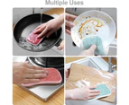 6 Pack Multi-Purpose Scrub Sponges for Kitchen, Non-Scratch Microfiber Sponge Along with Heavy Duty Scouring Power