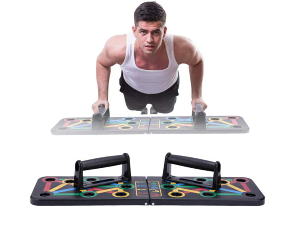 14 in1 Push Up Board Rack Bar Grip Handle Muscle Train Gym Workout Fitness Stand