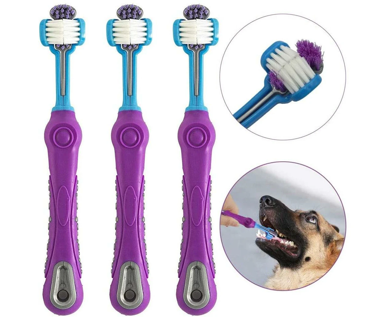 Dog Toothbrush, Pet Finger Toothbrush Dog Pet Teeth Cleaning Silicone Dog Tooth Cleaner Natural Rubber Finger Toothbrushes For Dental Care For Small Dogs A