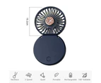 New Hanging Neck Fan-Portable Mini Outdoor Home-With Aromatherapy Fan,Blue