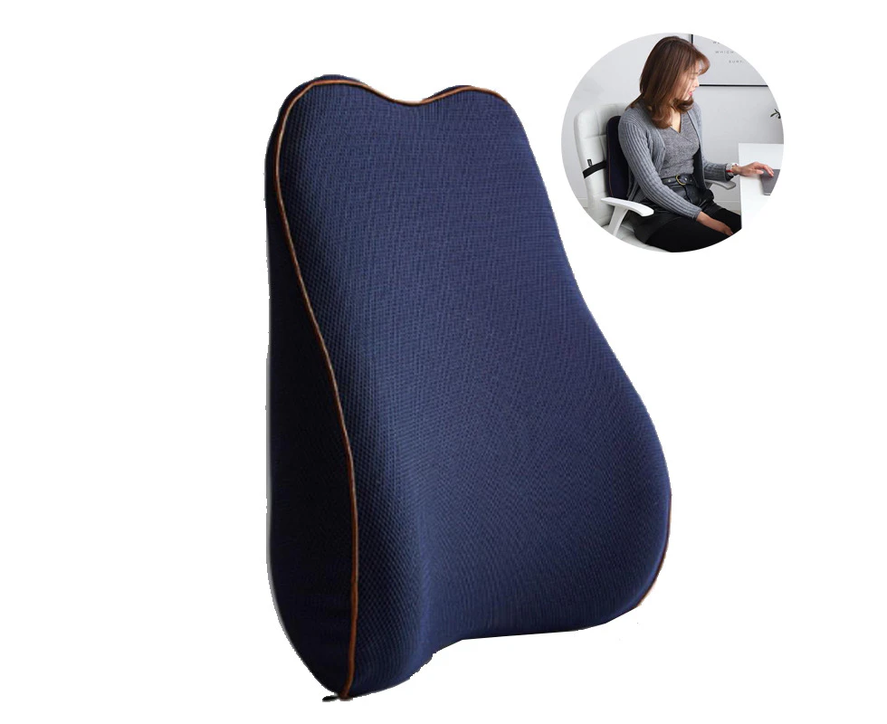 Office Chair Lumbar Support Pillow Car Lumbar Pain Relief Memory Foam Cushion with 3D Mesh Cover Gaming Chair Back Pillow Ergonomic Orthopedic Ch