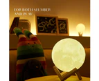 15cm 3D Printed Lunar Lamp Moon Light USB Charging Night Lights for Kids Room