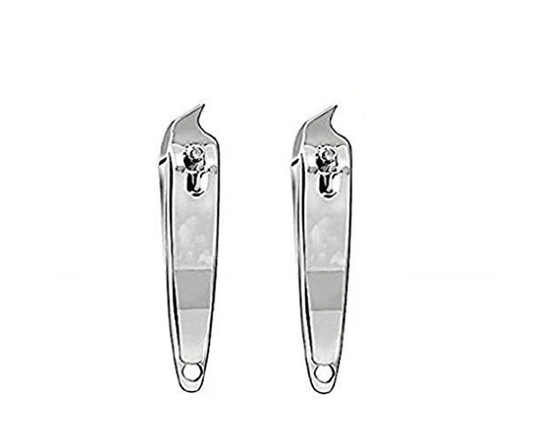 2 PCS Metal Slanted Edge Nail Cutting Clippers Pedicure Manicure Tool Slanted Tip Cuticle Nail Clipper Cutter Nail Clipper Cutter Pedicure Manicure Tool