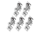 5Pcs Rolled Hem Presser Foot Stainless Steel 2.6X5.5Cm Bias Tape Binder Foot For Household Stitching