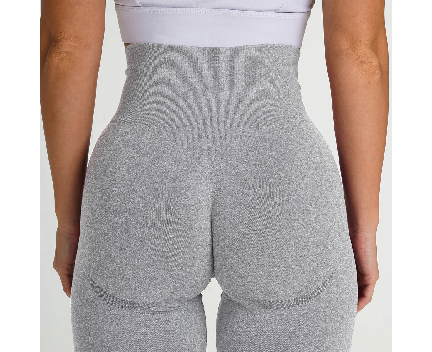 Sports Shorts For Women Cycling Fitness High Waist Push Up Gym Leggings Women Yoga Pants Light Grey