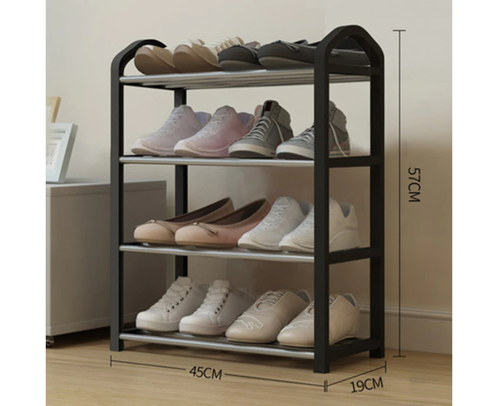 Mainstays 4 Tier Shoe Rack,Black