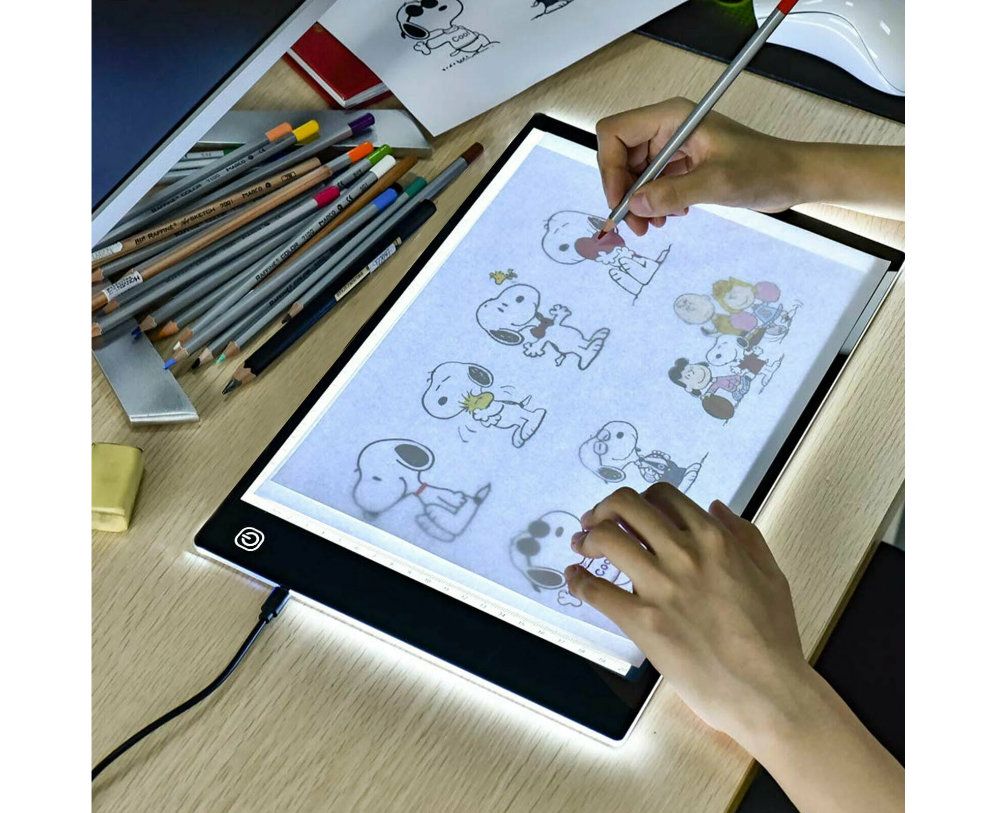 A4 Ultra-Thin Portable Led Light Box Tracer Usb Power Led Artcraft Tracing Light Pad Light Box For Artists,Drawing,Sketching,Animation.