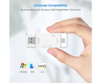USB Multifunction Card Reader-XP-82 Elegant White.Compatible with Windows,Mac OS ,Linux, Android