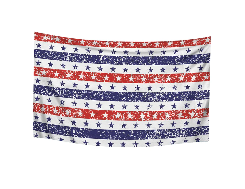 Spa Wrap Reusable Quick-drying American Flag Printing Daily Use Bathroom Towel Wrap Bath Sheet Dorm Supplies -Microfiber