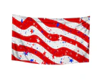 Spa Wrap Reusable Quick-drying American Flag Printing Daily Use Bathroom Towel Wrap Bath Sheet Dorm Supplies -Microfiber