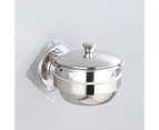Mbg Ash Holder Windproof Easy to Install Stainless Steel Workmanship Wall-mounted Ashtray for Toilet-Silver A - Silver