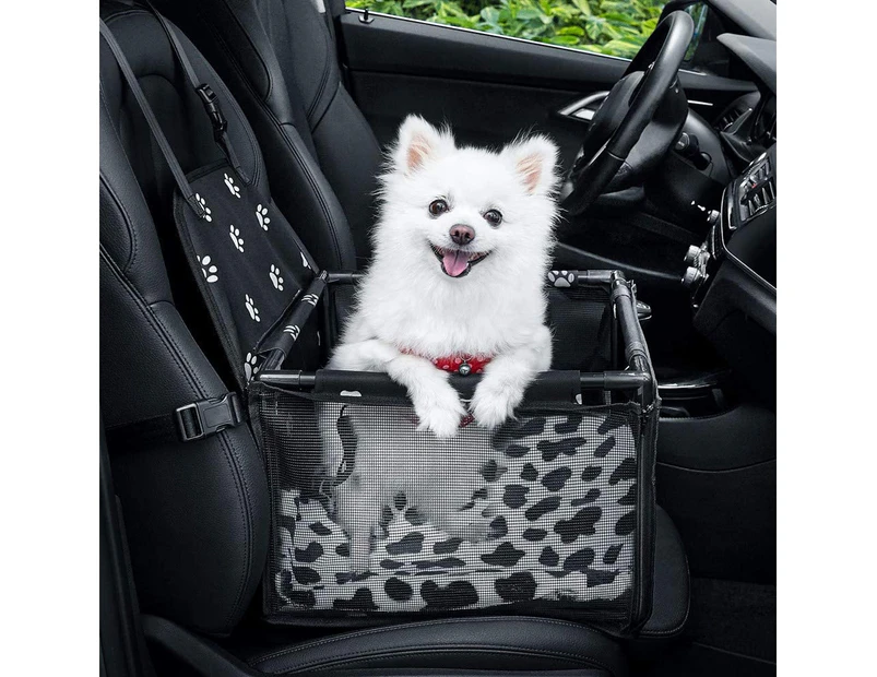 Dog Car Seat Dog Car Seat Pet Dog Booster Car Seat with Clip-on Safety Leash and Dog Blanket, Perfect for Small Pets