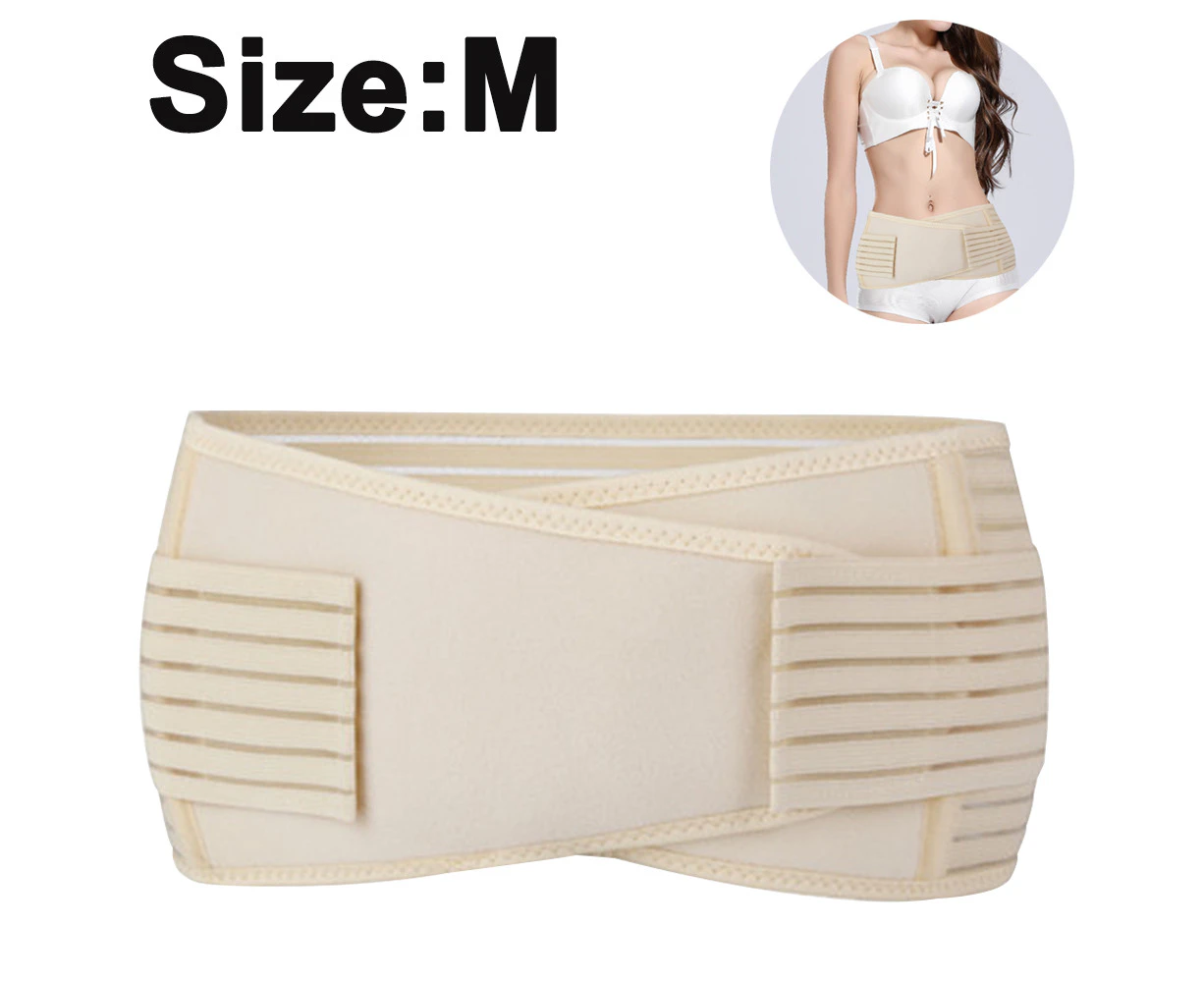 1 pcs Maternity Pregnancy Support, Postpartum Belly Wrap & Pelvis Belt / Brace / Band - Breathable Girdle,(Beige,M)