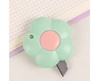 Cute Box Cutter Small Portable Multifunctional Cute Color Flower Box Cutter with Hanging Hole Green Flower