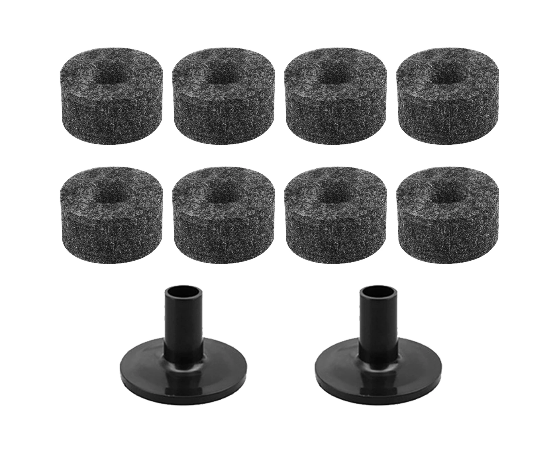 1 Set Cymbal Felt Pad Anti-Slip Reduce Scratch Compact Drum Felt Pad Washers Sound Gasket Set for Instrument - Grey