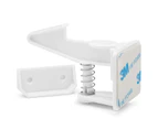 Cabinet Locks Child Safety Latches - 10 Pack Baby Proofing Cabinets Drawer Lock with Adhesive Easy Installation (White)