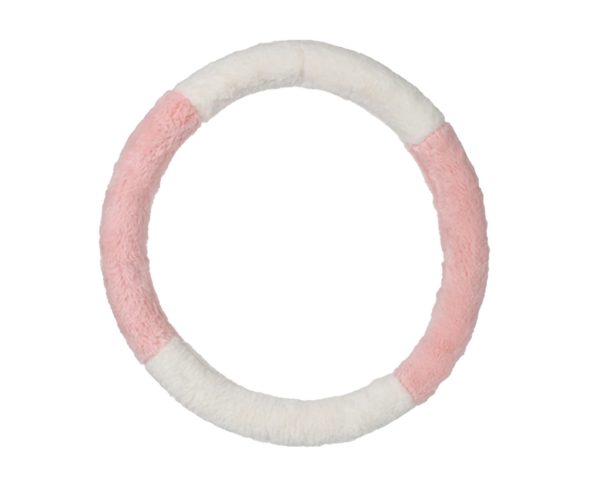 Steering Wheel Cover Non-slip Super Soft No Shedding Auto Plush Steering Wheel Protector for-Pink 38cm