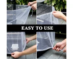 Bird Cage Seed Catcher, Large, Stretchy Form Fitting Mesh Skirt Cover for Parrot Enclosures, Light and Breathable Fabric