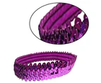 12 Sequin Headbands Elastic Stretch Sparkly Fashion Headband for Teens Girls Women purple