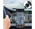 15W Qi Wireless Charger Infrared Smart Sensor Air Vent Car Phone Holder for 4.0-6.5 Inch Qi-enabled Smart Phone
