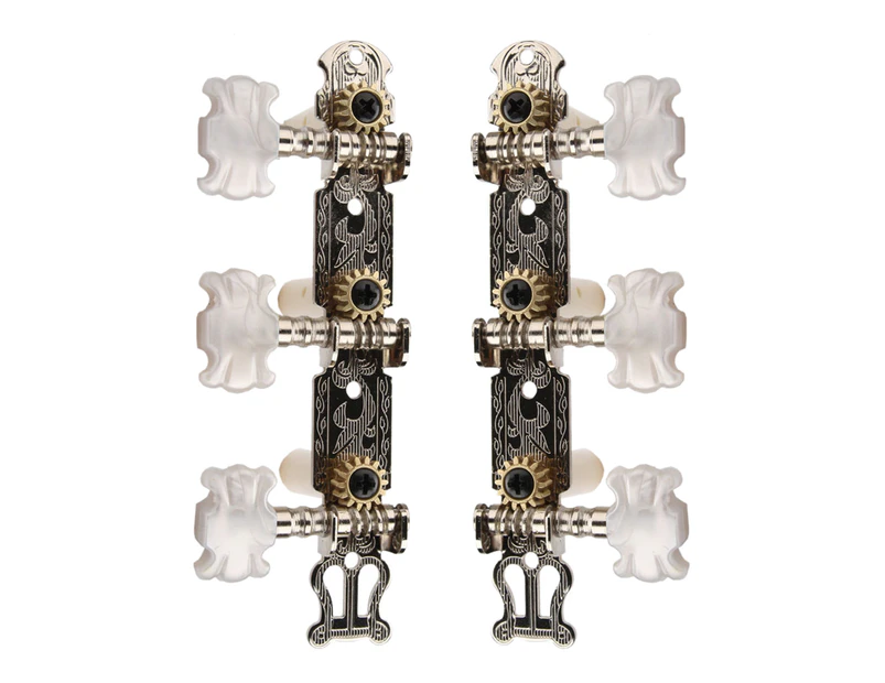 1 Set Guitar Pegs Solid Quick to Adjust Compact Guitar Tuning Pegs Machine Tuners for Instrument - Plum Blossom