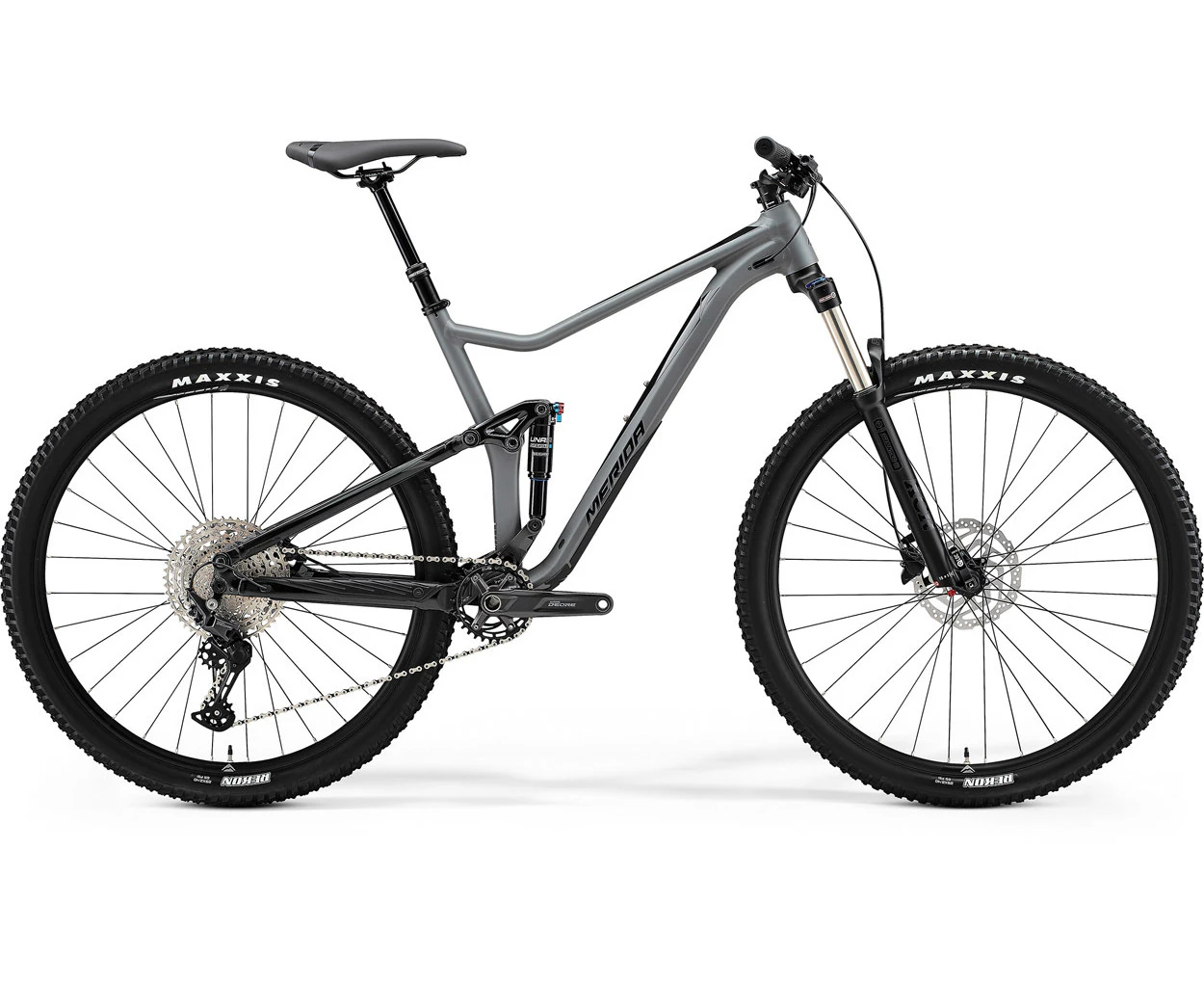 2022 Merida One Twenty 400 Dual Suspension MTB [Size: XL] [Colour: Matt Grey/Glossy Black] - Matt Grey/Glossy Black