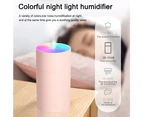 USB 7-color mini humidifier-car diffuser,small humidifier Adjustable spray mode pink