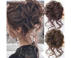 SunnyHouse Hair Wig High-Resilience Elastic Band Easy Care Anti-slip Breathable Dress Up Natural Look Heat-friendly Chignon Wig for Party - Light Brown