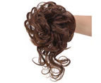 SunnyHouse Hair Wig High-Resilience Elastic Band Easy Care Anti-slip Breathable Dress Up Natural Look Heat-friendly Chignon Wig for Party - Light Brown