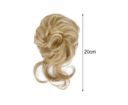 SunnyHouse Hair Wig High-Resilience Elastic Band Easy Care Anti-slip Breathable Dress Up Natural Look Heat-friendly Chignon Wig for Party - Light Brown