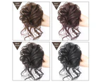 SunnyHouse Hair Wig High-Resilience Elastic Band Easy Care Anti-slip Breathable Dress Up Natural Look Heat-friendly Chignon Wig for Party - Light Brown