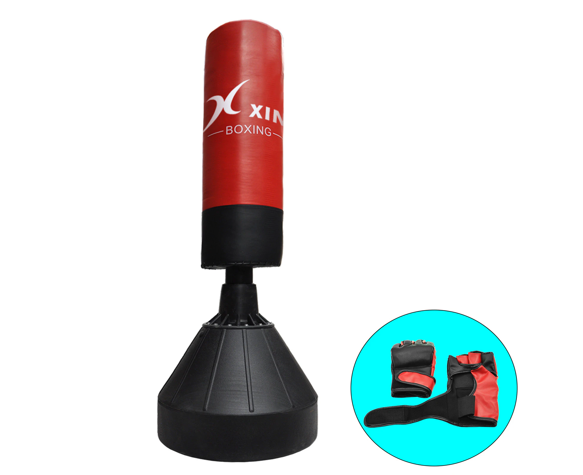 Free Standing Boxing Punching Bag - Boxing Stand Dummy Target with Boxing Gloves