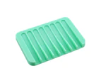 Mbg Soap Tray Creative Shape Flexible Silicone Creative Comb-Shaped Soap Dishes Storage Holder Home Supplies-Mint Green - Mint Green