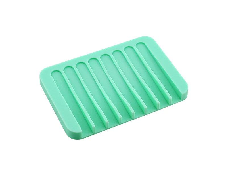 Mbg Soap Tray Creative Shape Flexible Silicone Creative Comb-Shaped Soap Dishes Storage Holder Home Supplies-Mint Green - Mint Green