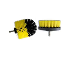 2Set 2/3.5/4 Inch Yellow Electric Drill Scrub Tile Grout Power Scrubber Tub Cleaning Brush