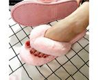 Autumn Winter Women Home Flip Flops Faux Bunny Fur Fluffy Anti-Skid Slippers