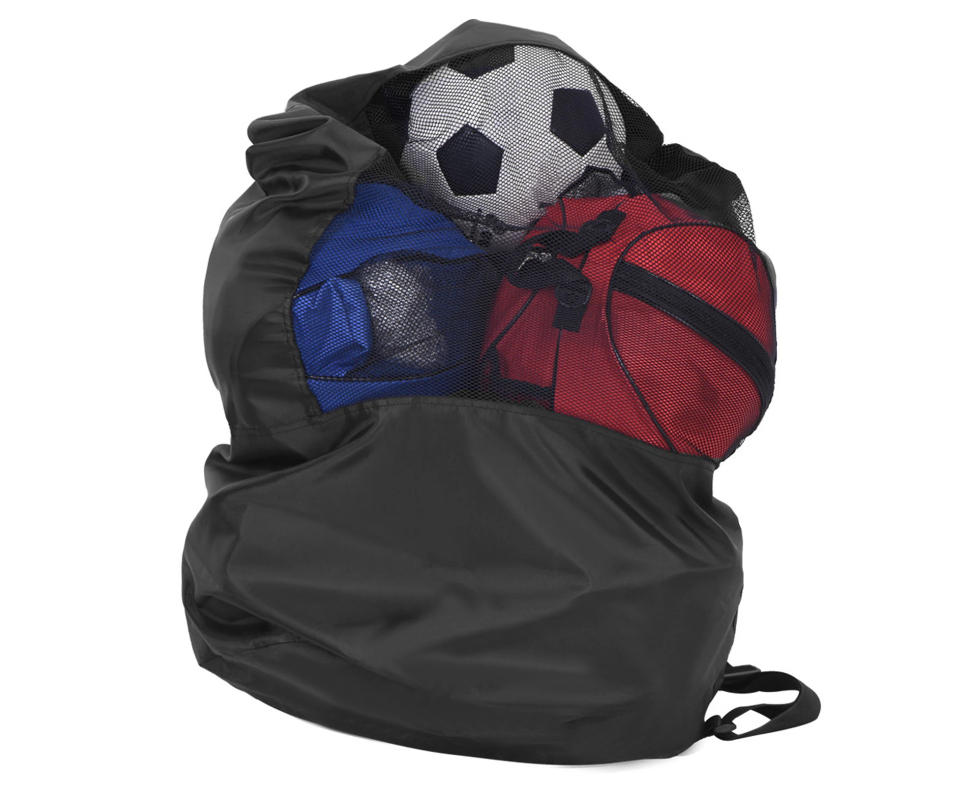 Portable Basketball Football Volleyball Soccer Sports Balls Mesh Drawstring Storage Bag