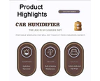 USB Car Humidifier Car Diffuser ,Mini Portable Humidifiers,Nano Water Molecules Spray humidification white