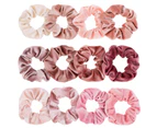 12 Pink-themed Velvet Headbands$12-color Velvet Ladies Large Intestine Hair Tie$12-color Simple Velvet Head Flower Hair Tie