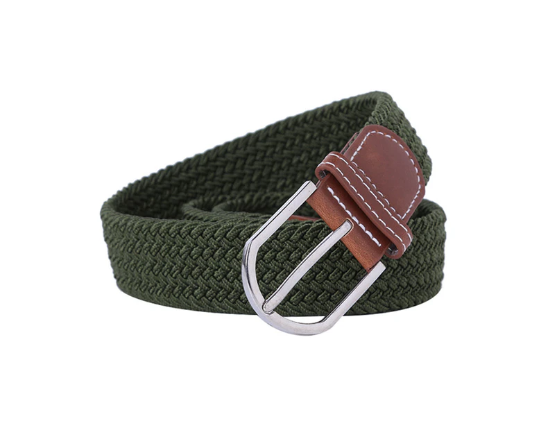 Unisex Belt Handmade Braided Wear-resistant Pin Buckle Twill Waist Belt for Daily Wear One Size T