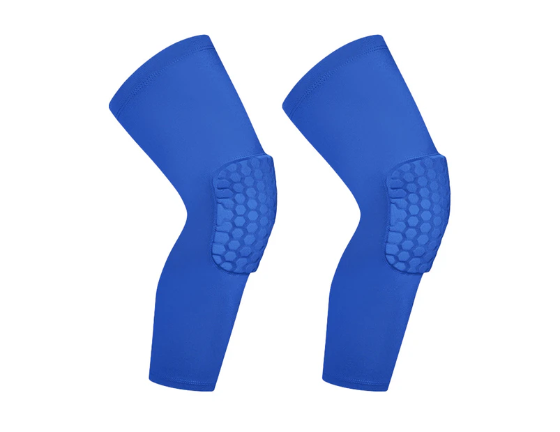 Basketball Knee Pads Outdoor Sports Honeycomb Knee Pads Anti-Collision Protectors,Blue, M