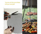 3pcs BBQ Grill Mesh Mat Non Stick Barbecue Grill Sheet Liners Grilling Mats Nonstick Fish Vegetable Smoking Accessories Gas-Gray