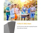 3pcs BBQ Grill Mesh Mat Non Stick Barbecue Grill Sheet Liners Grilling Mats Nonstick Fish Vegetable Smoking Accessories Gas-Gray