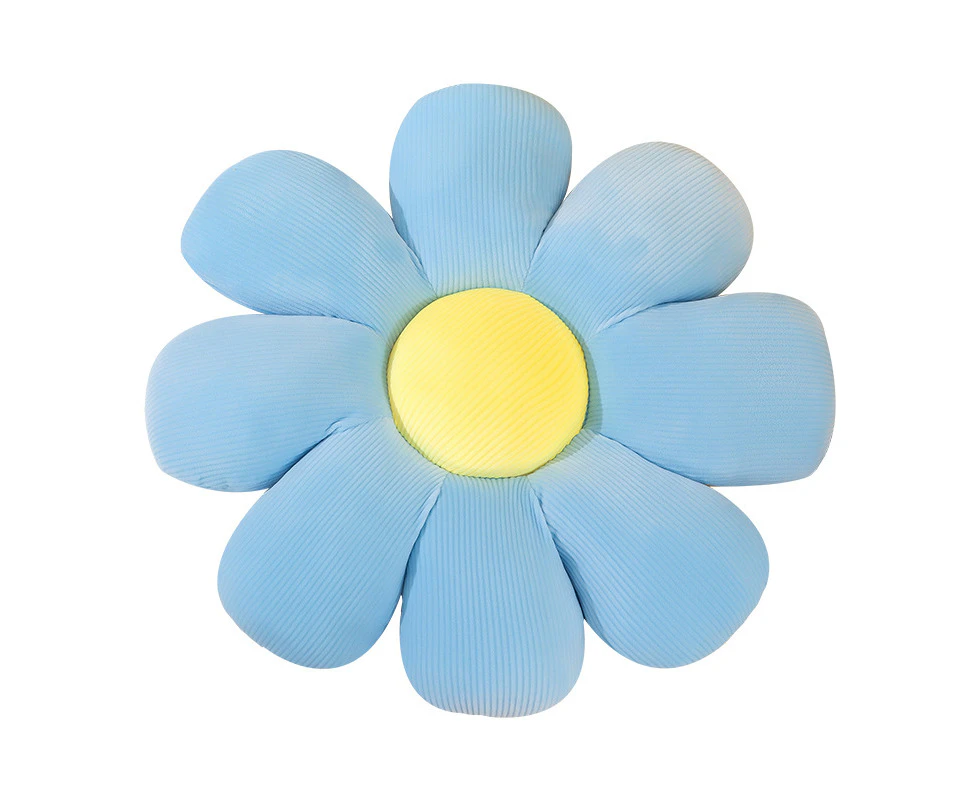 Flower Pillow(Blue,16*16Inch) Flower Floor Pillow Flower Shaped Pillow Flower Decorative Pillows Daisy Floor Pillow Flower Cushions