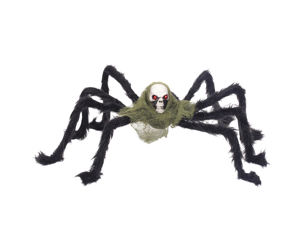 Halloween Giant Spider Decorations Scary Fake Spider Props for Halloween Haunted House Decor,green spider