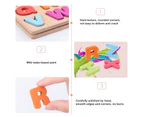 Wooden Alphabet Puzzle Hand-eye Coordination Logical Ability Burrs-free Letters Numbers Wooden Alphabet Puzzle Toys for Children 1#