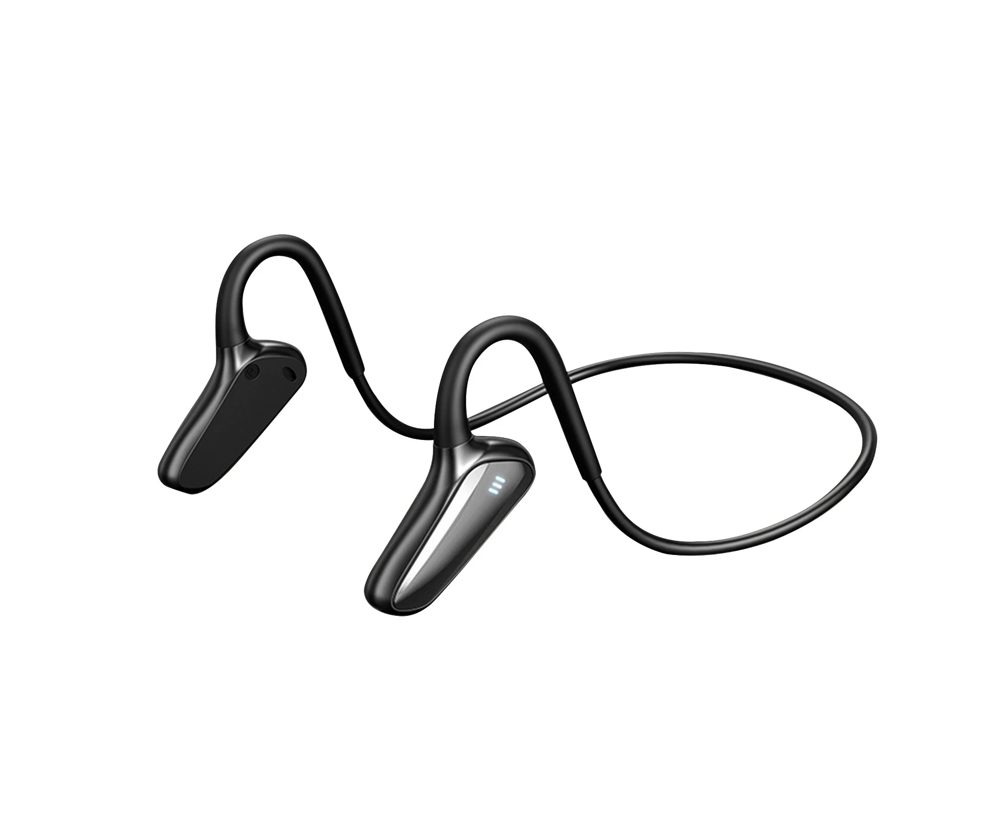 M-D8 Wireless Earphone Bluetooth-compatible 5.2 Bone Conduction Portable Comfortable Wearing Universal Headphone for Sports - Black